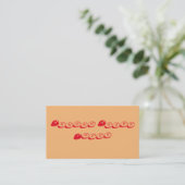 Carte De Visite Tutor Red et Peach (Debout devant)