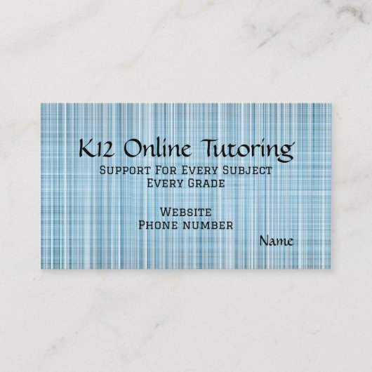 Carte de visite « Tutorat en ligne » (Devant)