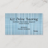 Carte de visite « Tutorat en ligne » (Dos)