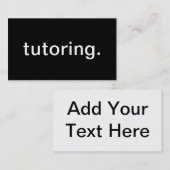 Carte De Visite Tutoring (Devant / Derrière)