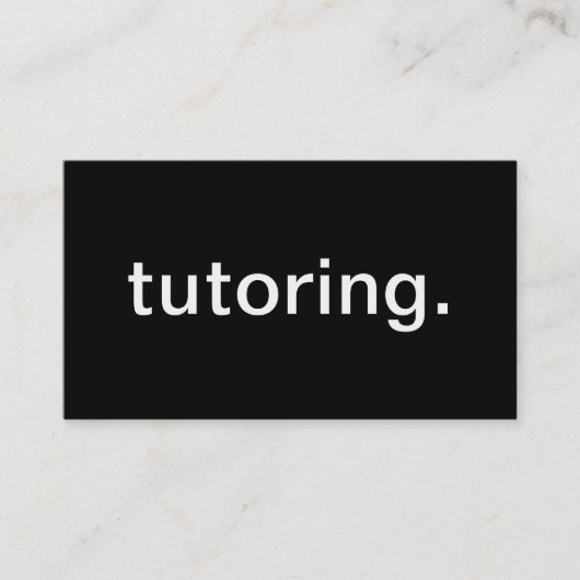 Carte De Visite Tutoring (Devant)