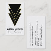 Carte De Visite Tuxedo Art Déco Moderne (Devant / Derrière)