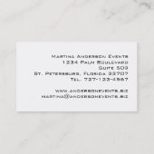 Carte De Visite Tuxedo Art Déco Moderne (Dos)