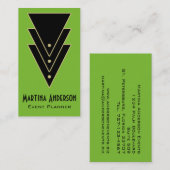 Carte De Visite Tuxedo Art Déco Moderne (Devant / Derrière)