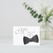 Carte De Visite Tuxedo Mariage Bow Cravate Enregistrer Le Date Pac (Debout devant)