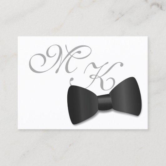 Carte De Visite Tuxedo Mariage Bow Cravate Enregistrer Le Date Pac (Devant)