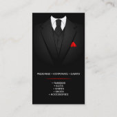 Carte De Visite Tuxedo Suit Mens Vêtements Moderne Propre (Dos)
