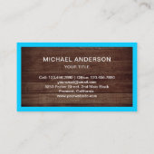 Carte De Visite Tuyau d'eau de plomberie de Handyman Bois rustique (Dos)