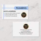 Carte De Visite Tuyauterie à fuite bleue (Devant / Derrière)