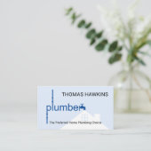 Carte De Visite Tuyauterie créative de plombier bleu Débit d'eau à (Debout devant)
