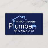 Carte De Visite Tuyauterie Home Plumber Creative (Devant)