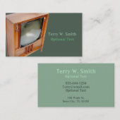 Carte de visite TV rétro (Devant / Derrière)