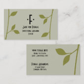 Carte De Visite Twig and Leaf (Devant / Derrière)