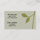 Carte De Visite Twig and Leaf (Dos)