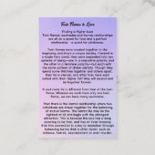 Carte De Visite Twin Flames et Soul Mates (Dos)