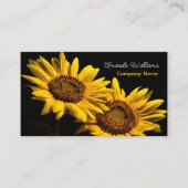 Carte De Visite Twin Sunflowers, Floral (Devant)