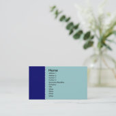 Carte De Visite Two Tone - Ligne Pointillée (Debout devant)