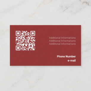 Carte De Visite Type Bordeaux Tone Flat Formes Qr Code