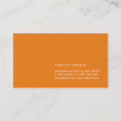 Carte De Visite Type de coupe (orange) (Dos)