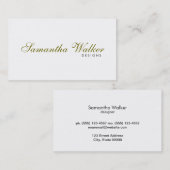 Carte De Visite Type de série 2 (Devant / Derrière)