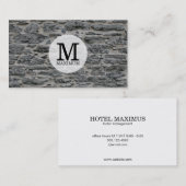 Carte De Visite Type de serif Monogramme / Pierre (Devant / Derrière)