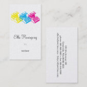 Carte De Visite Type machine de CMY d'écriture (Devant / Derrière)