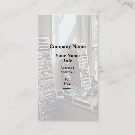 Carte De Visite Typecases par Fenêtre d'impression (Devant)