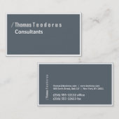 Carte De Visite Typo et gris (Devant / Derrière)