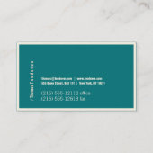 Carte De Visite Typo et vert (Dos)