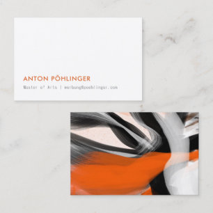 Carte De Visite Typo Orange noir minimal