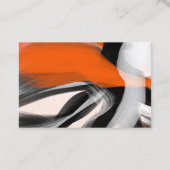 Carte De Visite Typo Orange noir minimal (Dos)