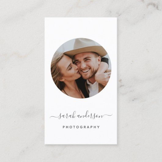 Carte De Visite Typographe moderne Circle (Devant)