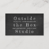 Carte De Visite Typographic Chalkboard Business Card (Dos)