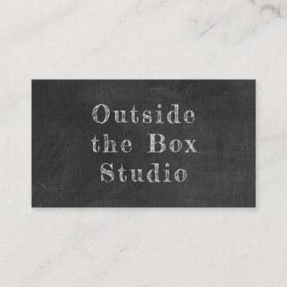 Carte De Visite Typographic Chalkboard Business Card