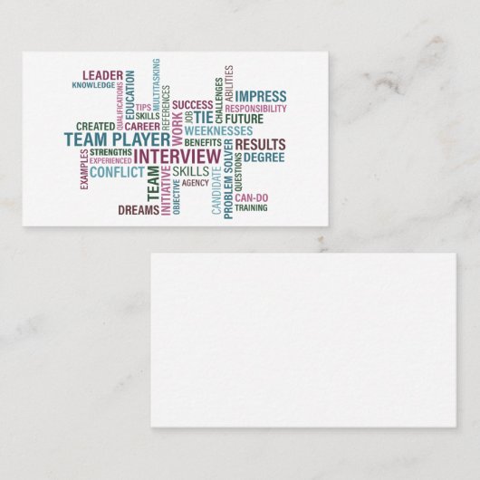 Carte De Visite Typographie (Devant / Derrière)