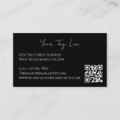 Carte De Visite Typographie 4 Code QR personnalisé pour modèle de (Dos)