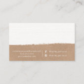 Carte De Visite Typographie blanche de maquillage de cheveux de (Dos)