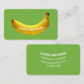 Carte De Visite Typographie courbe Banana 3D unique (Devant / Derrière)