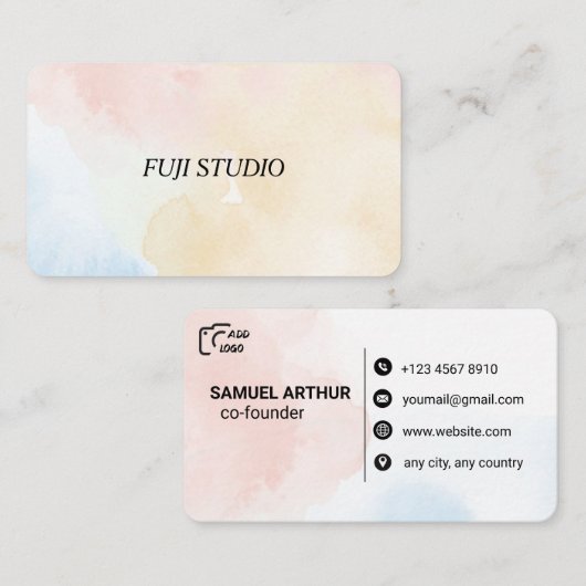Carte de visite typographie créative  (Devant / Derrière)