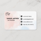 Carte de visite typographie créative  (Dos)