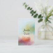 Carte De Visite Typographie d'art Abstrait moderne Tendance vertic (Debout devant)