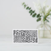 Carte De Visite Typographie de Bichon Frise (Debout devant)