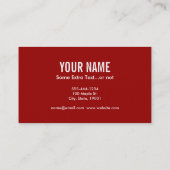Carte De Visite Typographie de Bichon Frise (Dos)