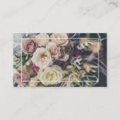 Carte De Visite Typographie de cadre de fleuriste de photo (Dos)