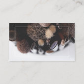 Carte De Visite Typographie de cadre de maquilleur de photo (Dos)