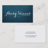 Carte De Visite Typographie de calligraphie de script en gras Simp (Devant / Derrière)