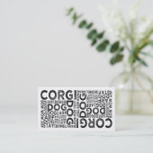 Carte De Visite Typographie de Corgi (Debout devant)