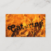 Carte De Visite Typographie de feu créative - Brûlage Catering (Devant)