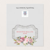 Carte De Visite Typographie de la fête des mères (Extérieur déplié)