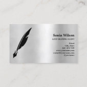 Carte De Visite Typographie de l'agent de signature de prêt notair (Dos)